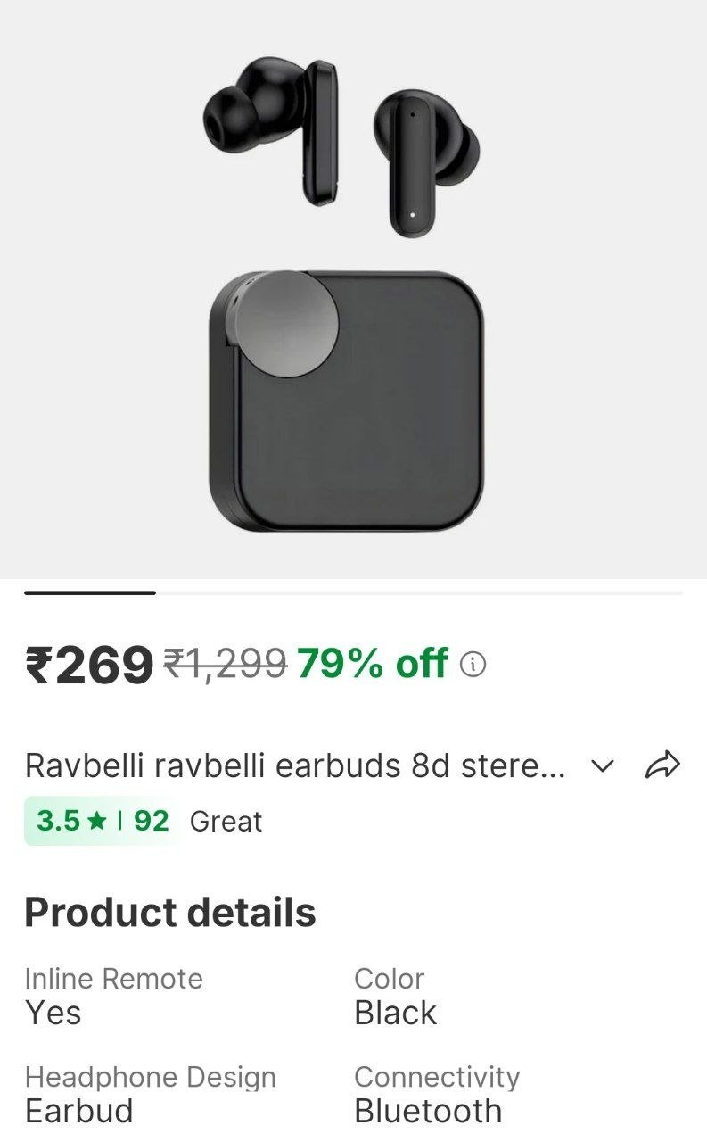 ravbelli ravbelli earbuds 8d stereo audio ai sound 48hrs playtime with asap charge 36 bluetooth gami