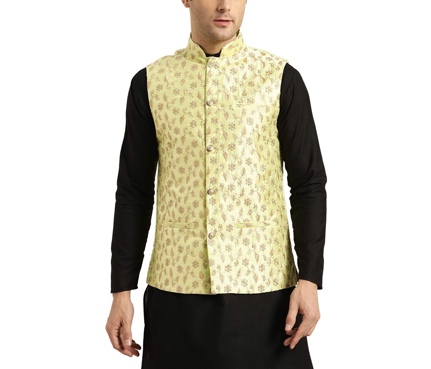 SOJANYA (Since 1958, Men's Silk Fancy Border Dhoti