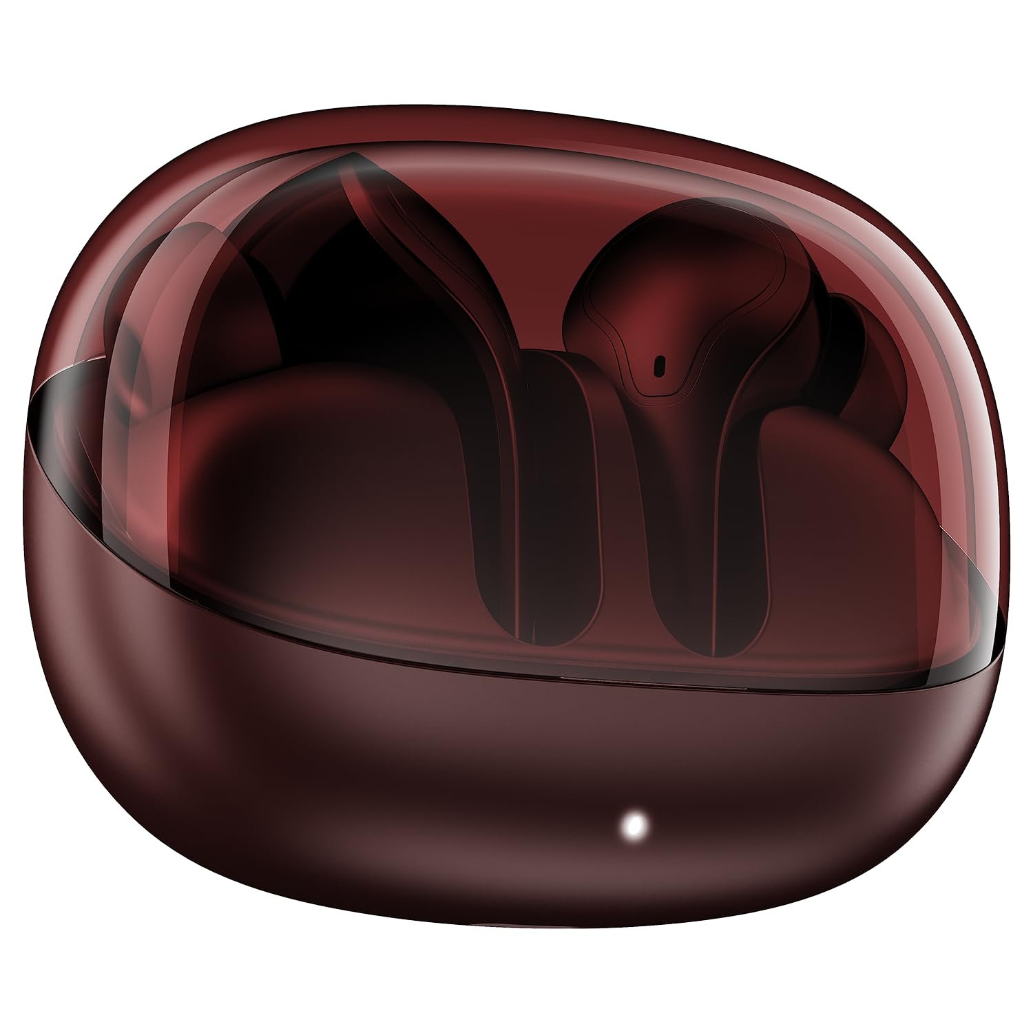 boAt Airdopes Plus 311, Glass Design, ENx Tech, Fast Charge, 50 Hrs Battery, App Support Bluetooth Earbuds, TWS Ear Buds Wireless Earphones with mic (Crimson Red)