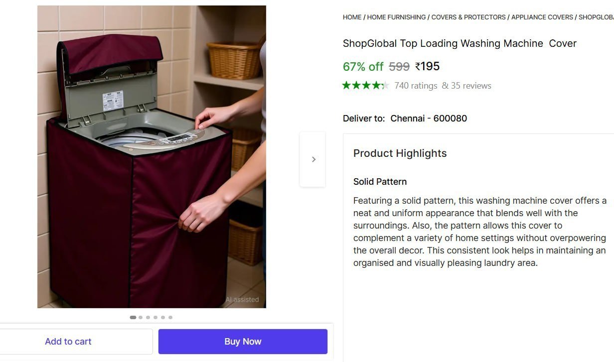 shopglobal top loading washing machine cover
