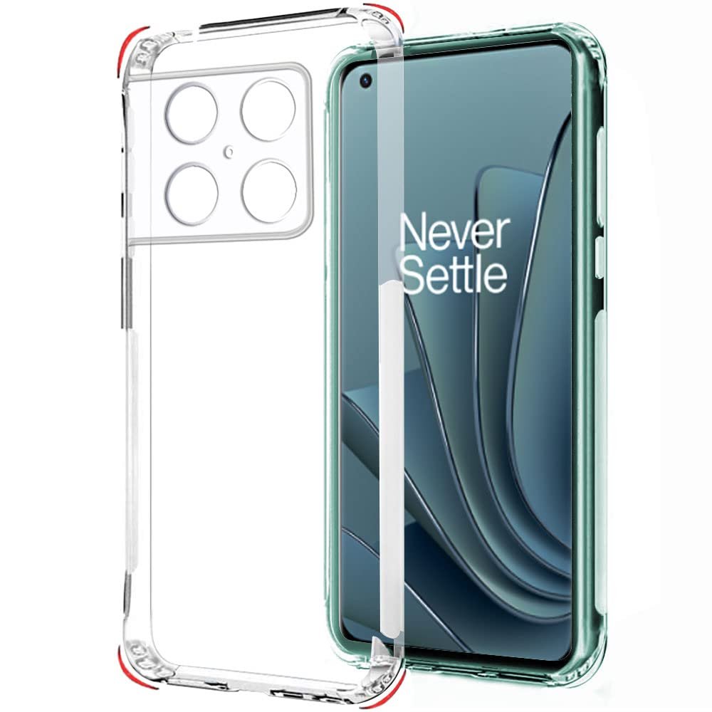 TheGiftKart Best Camera Protection Back Cover Case for OnePlus 10 Pro 5G | Ultra Clear Soft Case | Inbuilt Dust Plug & Anti-Slip Grip | Protective Back Case Cover for OnePlus 10 Pro (Transparent)