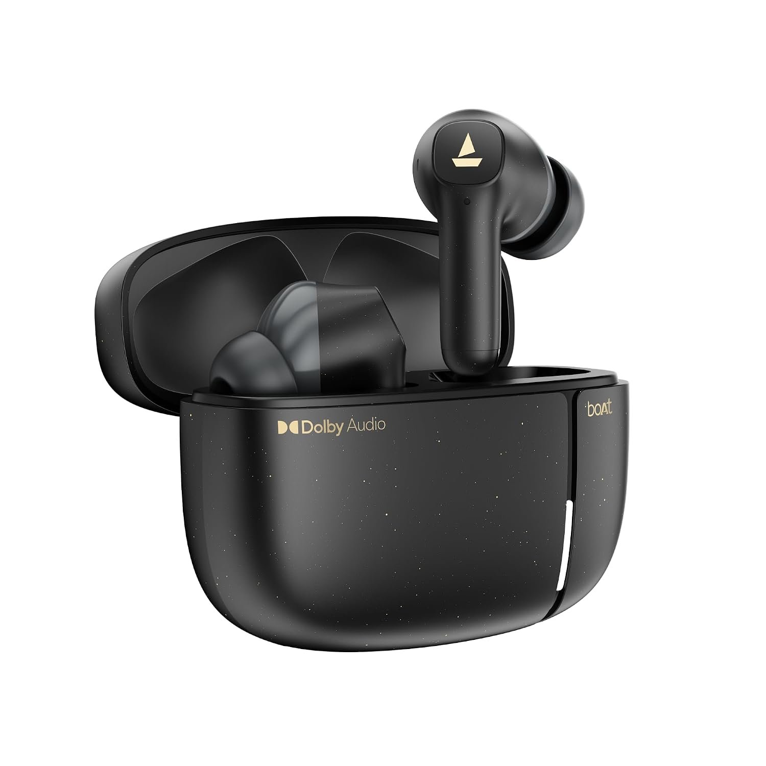 boAt 2026 Launch Airdopes Prime 800D, Surround Sound by Dolby Audio, 45H Battery, Quad Mic AI-ENx™, 11mm Drivers, ASAP™ Charge,App Support Wireless Bluetooth TWS Earbuds with mic(Black Raven)