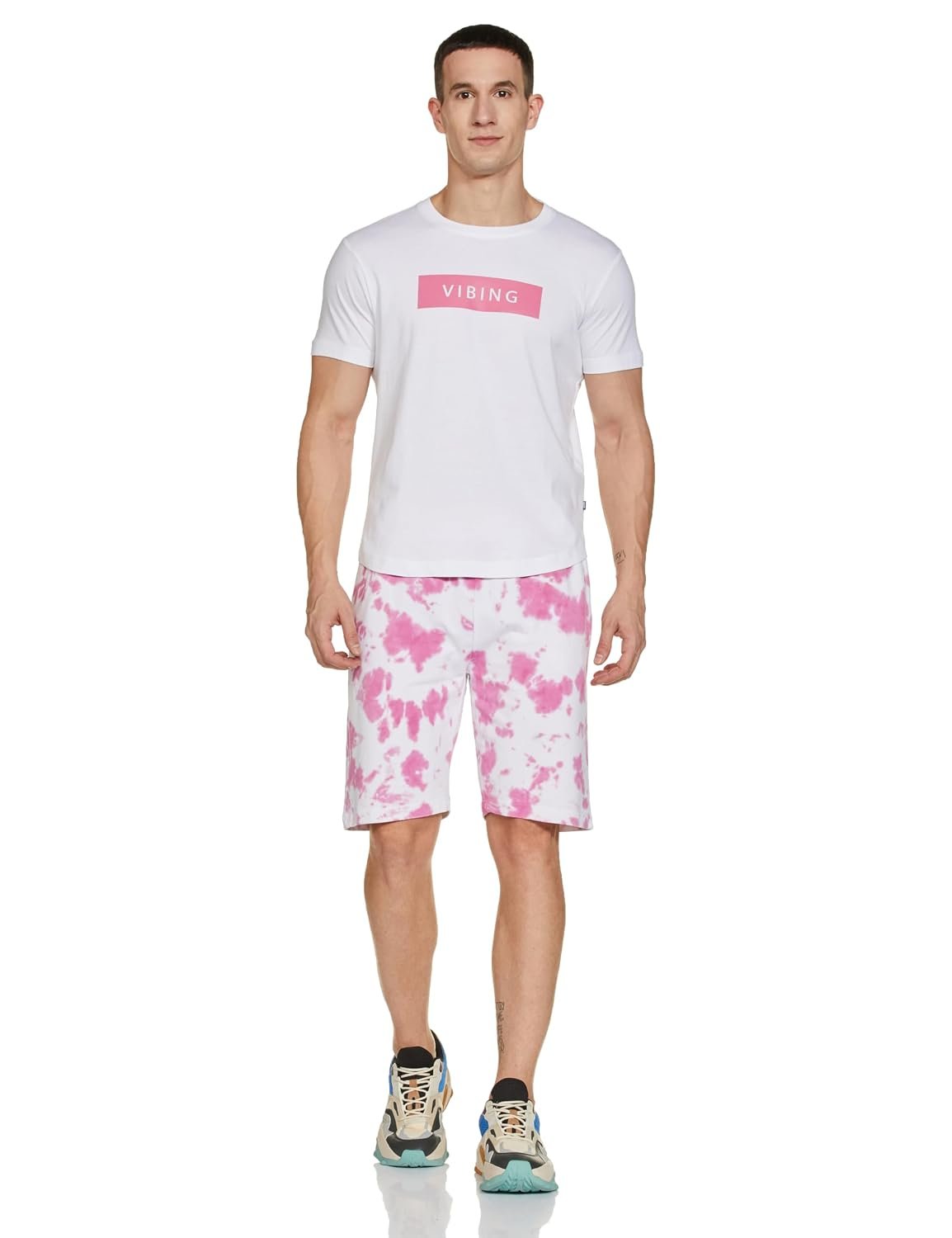 Amazon Brand - INKAST Men's Regular Fit T-Shirt/Shorts Set