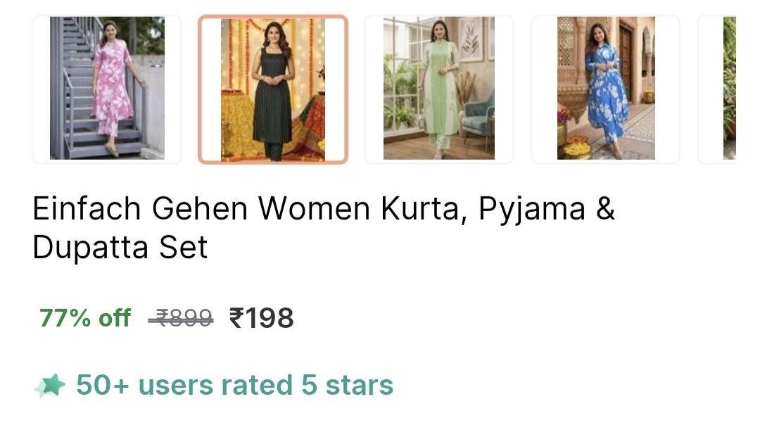 einfach gehen women kurta pyjama dupatta set