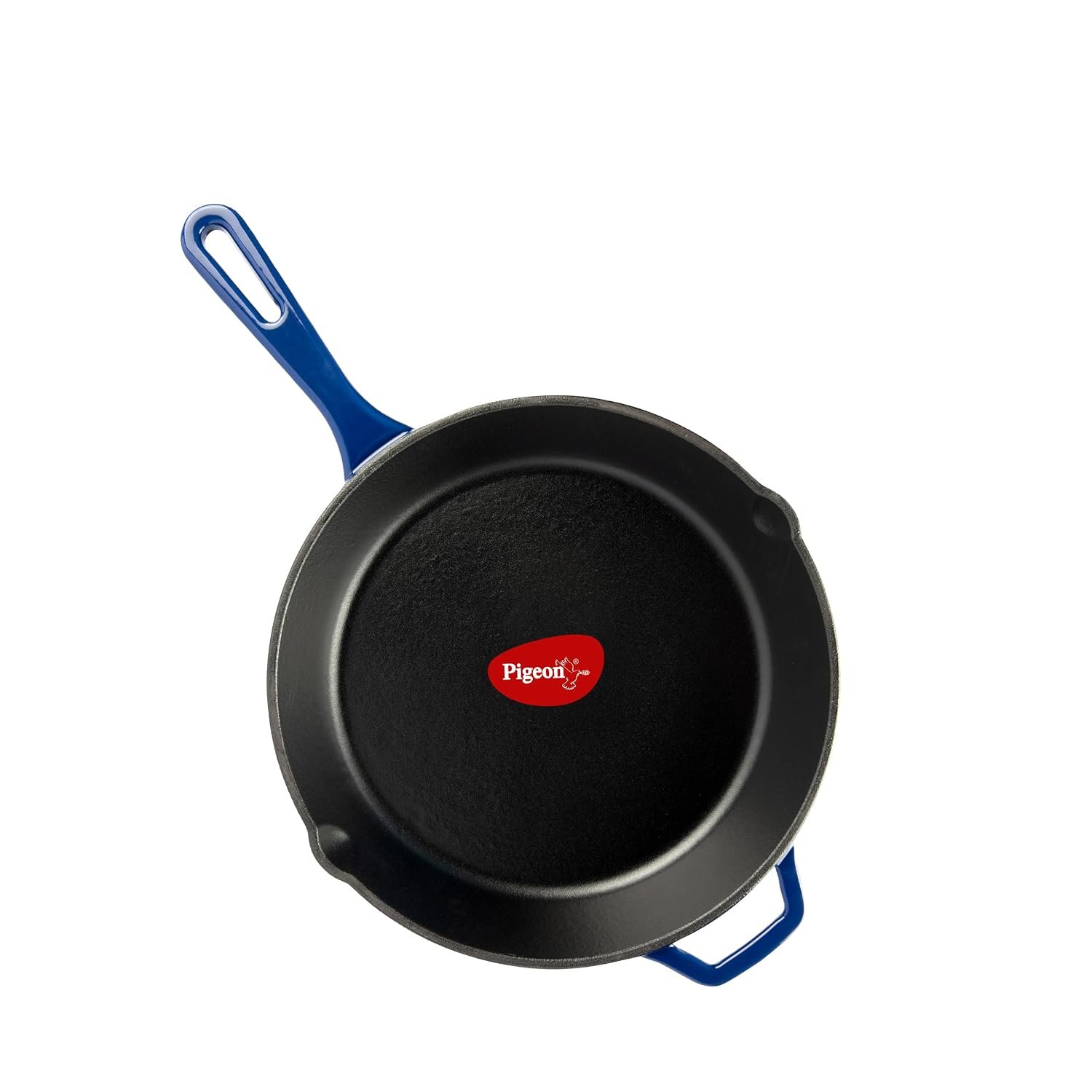 Pigeon Imperi Cast Iron Fry Pan/Skillet, Free Silicone Grip, Pre-Seasoned,100% Healthy & Toxin-Free, Naturally Nonstick Frying Pan, Makes Food Tastier, Strong & Durable, Gas & Induction, F