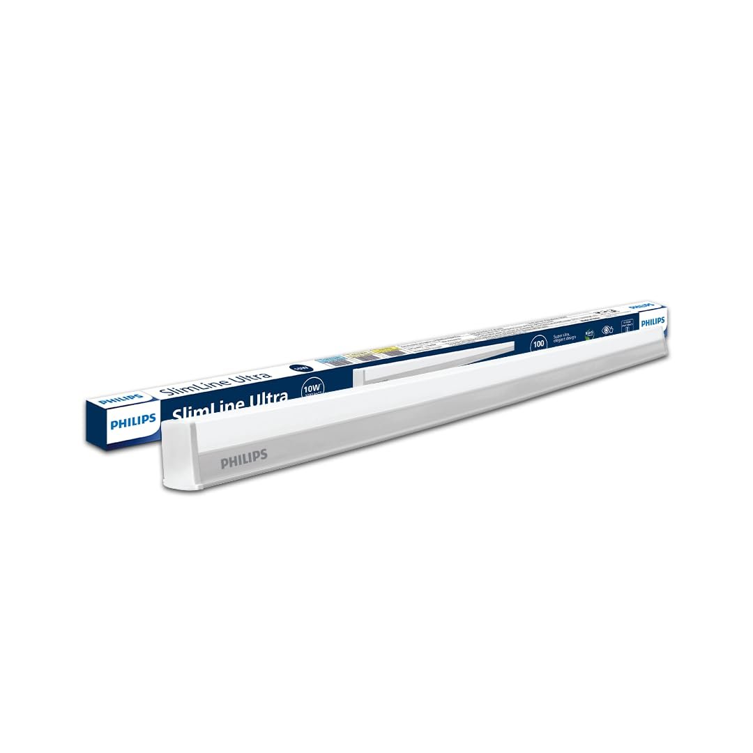 Philips 10-watt LED Batten/Tubelight | Slimline Ultra Compact 2-ft LED Batten for Living Room & Bedroom | Cool Day Light, Pack of 1