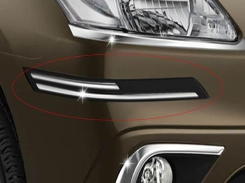 Rubber with Chrome Car Bumper Protector Guard Molding - Hyundai I10 Type-1