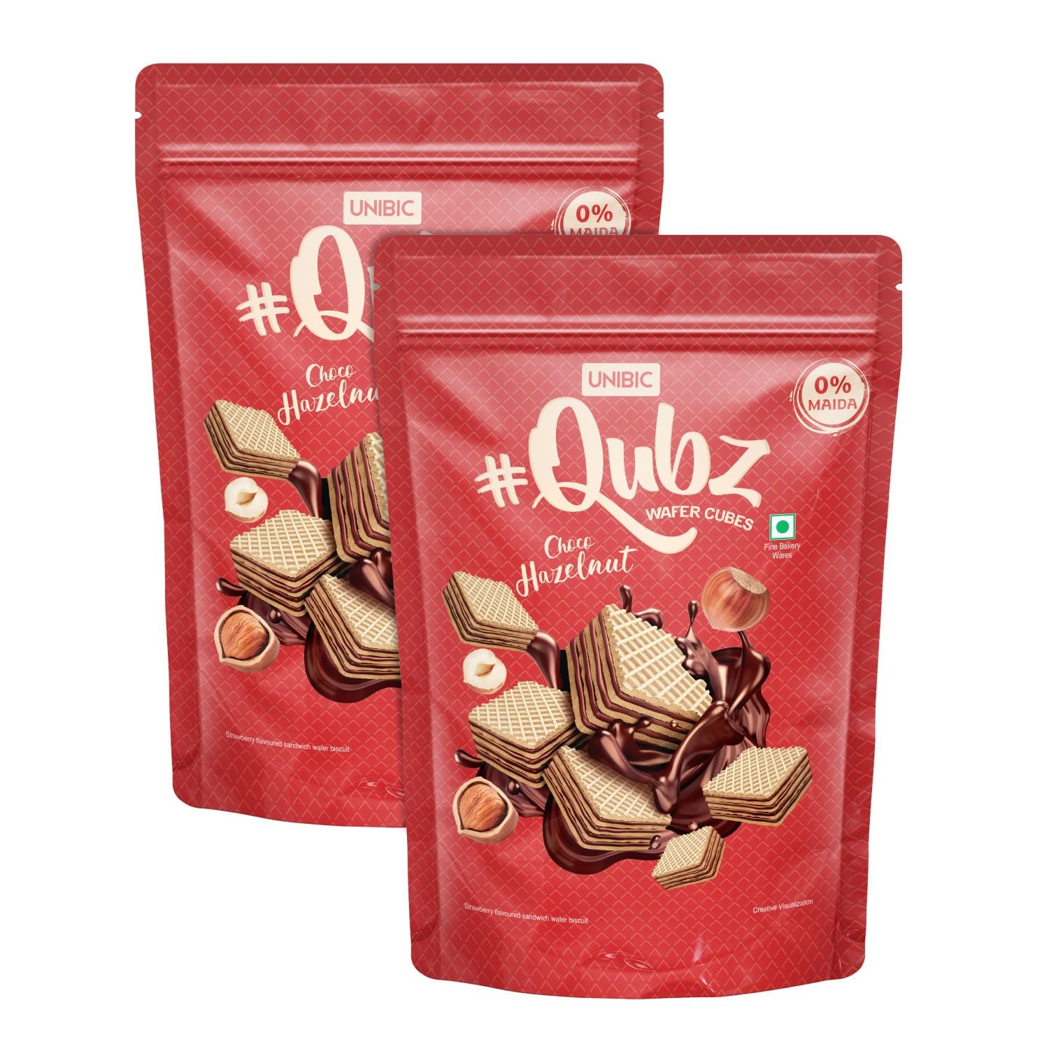 Unibic Wafer Qubz Hazelnut 240gm