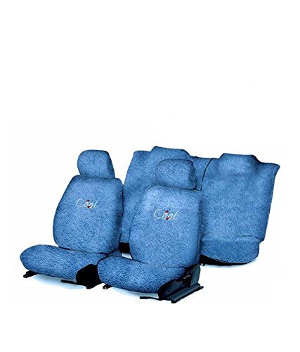 Flomaster Towelmate Seat Cover for Ford Endeavour (Set of 3, Blue)