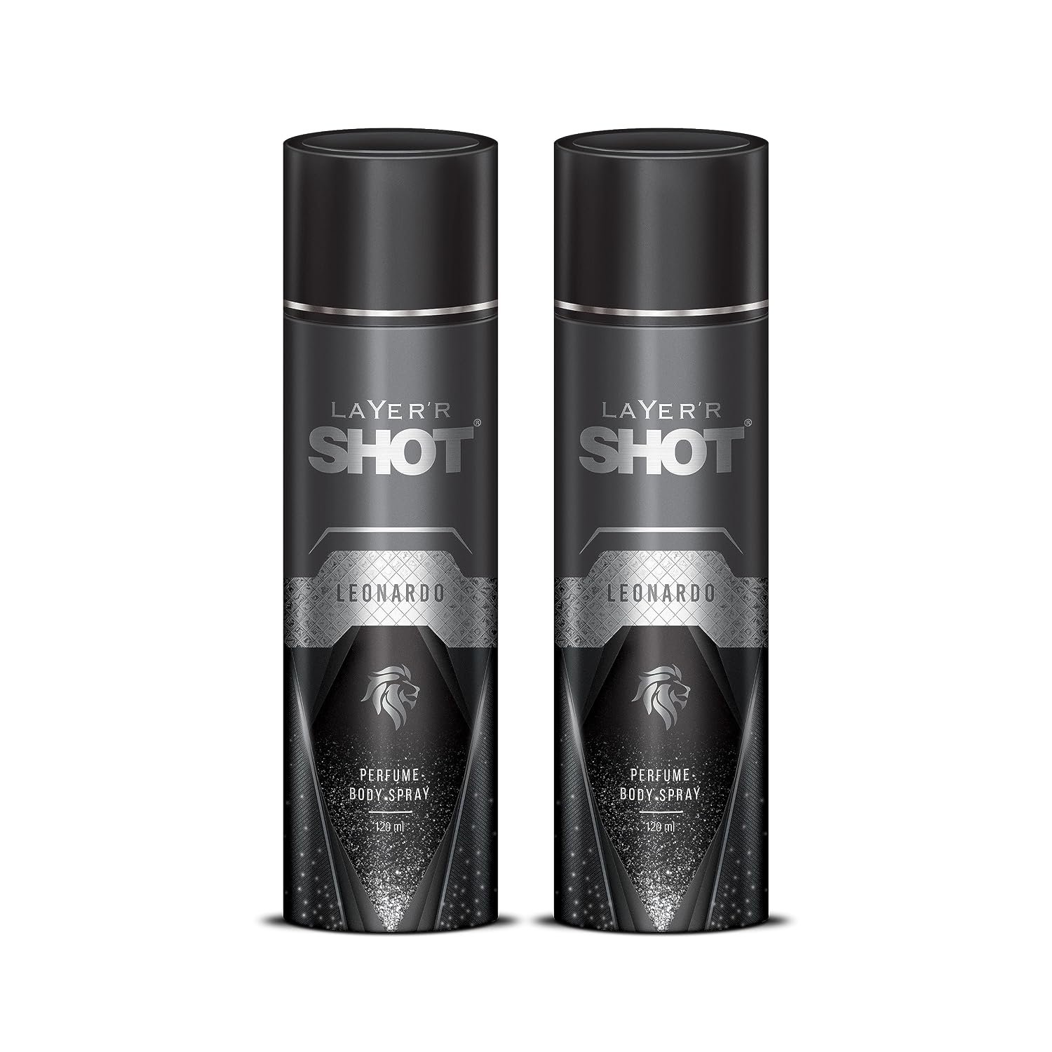 Layer'r SHOT Leonardo Body Spray for Men, 120ml Pack of 2