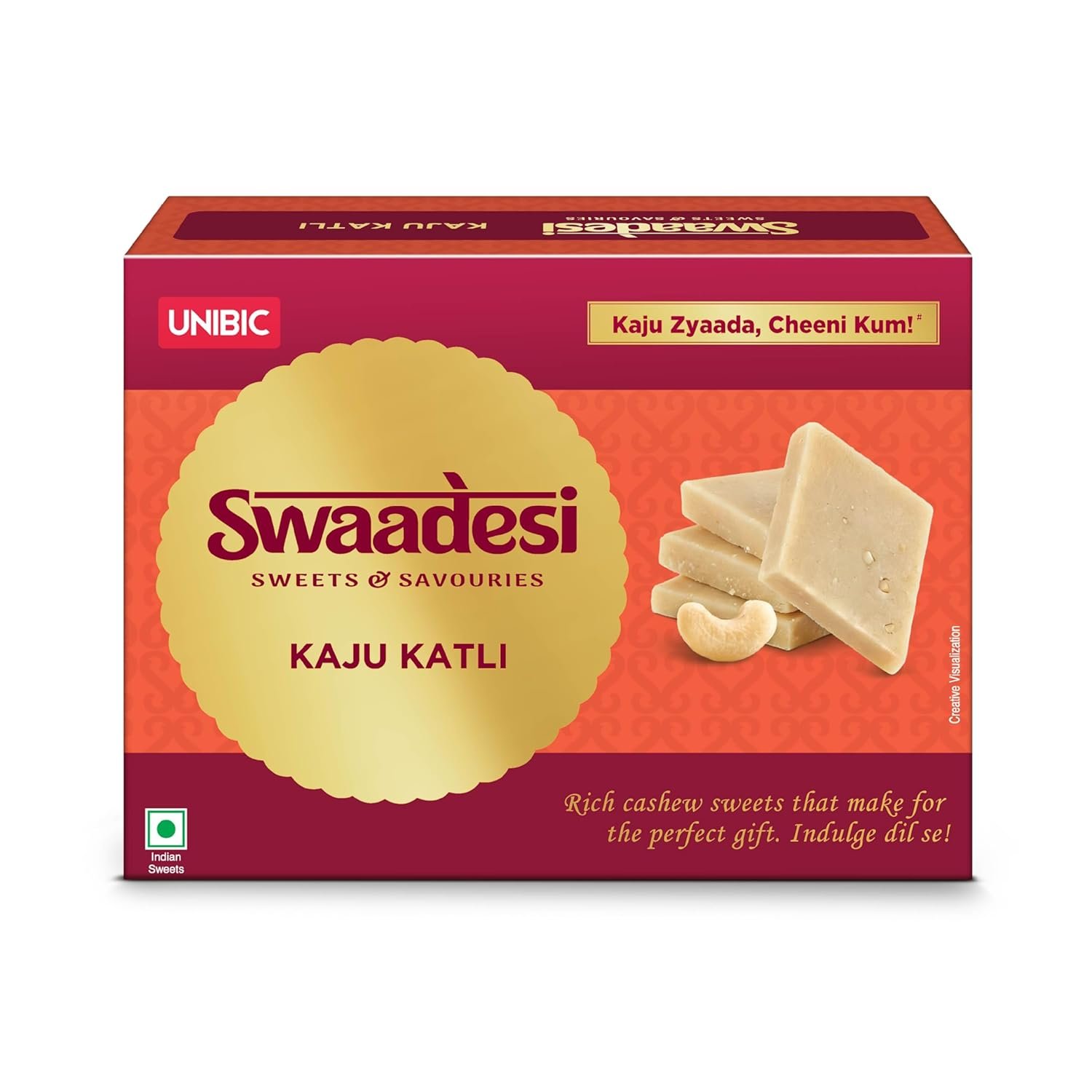 Unibic Swaadesi Shahi Kaju Katli 180gm/195gm Weight May Vary
