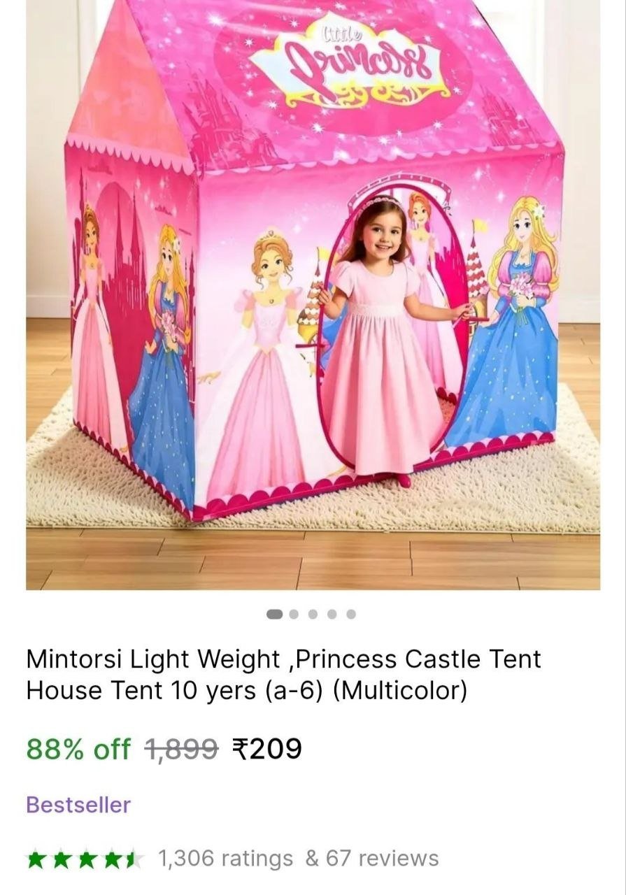 mintorsi light weight princess castle tent house 10 yers a 6