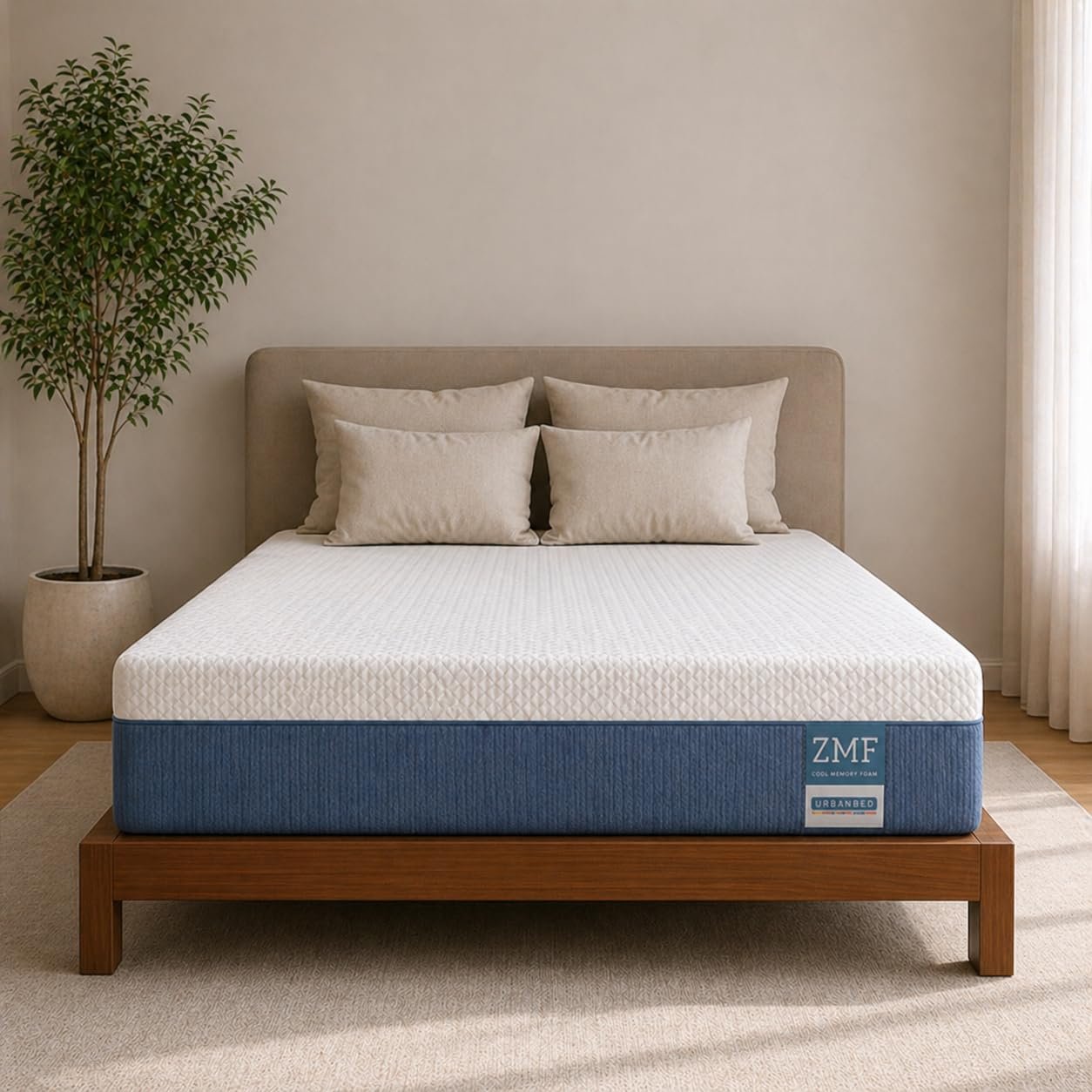 UrbanBed Zen Memory Foam Mattress Single Size 72x30 | Zero Partner Disturbance | Cool Gel Memory Foam | 6 Inch Mattress for Back Support | UltraFresh Treated Machine Washable Cover | 15 Year Warranty