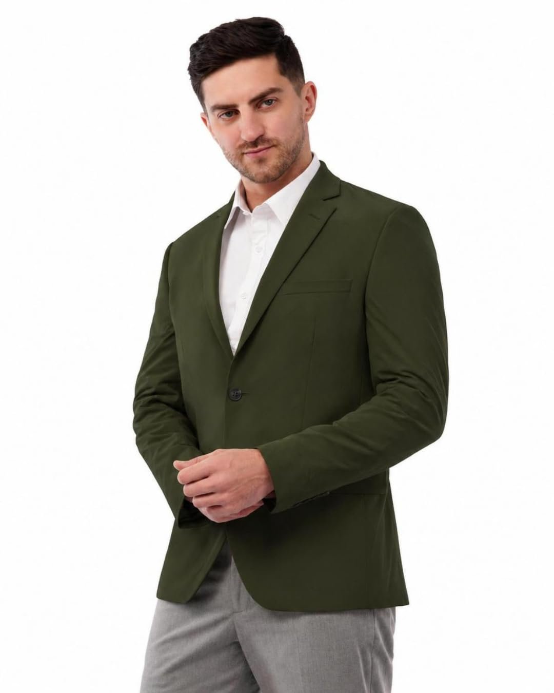 SaintX Men's Premium 4-Way Comfy Stretch Sunscreen Casual Blazer|Light Weight, Designed for Summers|Fully Lined|Comfort able Slim Fit|Wrinkle Resistant, All-Day Casual & Formal Signature Coat 
