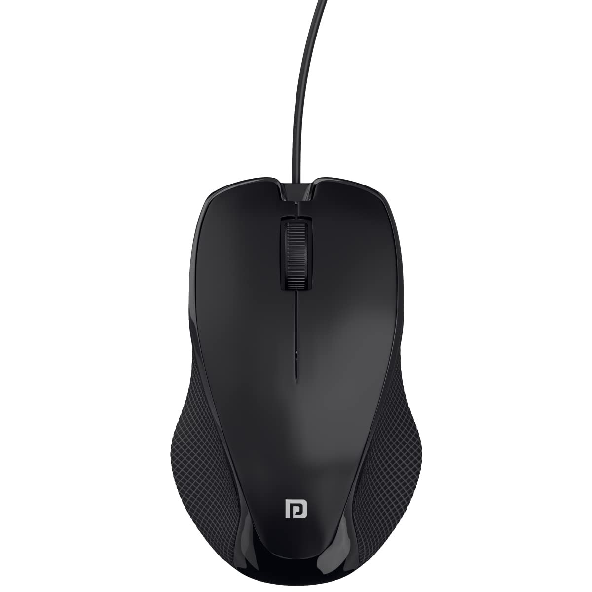 Portronics Toad 101 Wired Optical Mouse with 1200 DPI, Plug & Play, Hi-Optical Tracking, 1.25M Cable Length, 30Lakhs Click Life(Black)