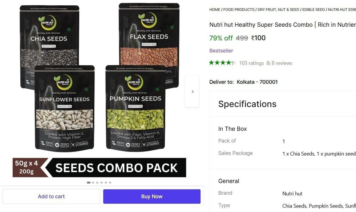 nutri hut healthy super seeds combo rich nutrients
