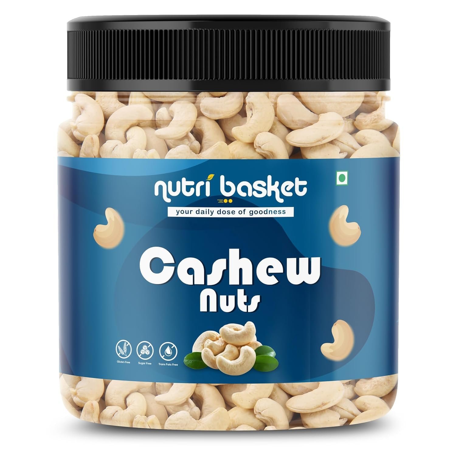 NUTRI BASKET Whole Cashews/Kaju | Premium Unsalted Cashew Nuts | Rich in Protein, Magnesium & Phosphorus | Crunchy Fresh Dry Fruits for Snacking, Cooking, Desserts & Daily Nutrition (500g)