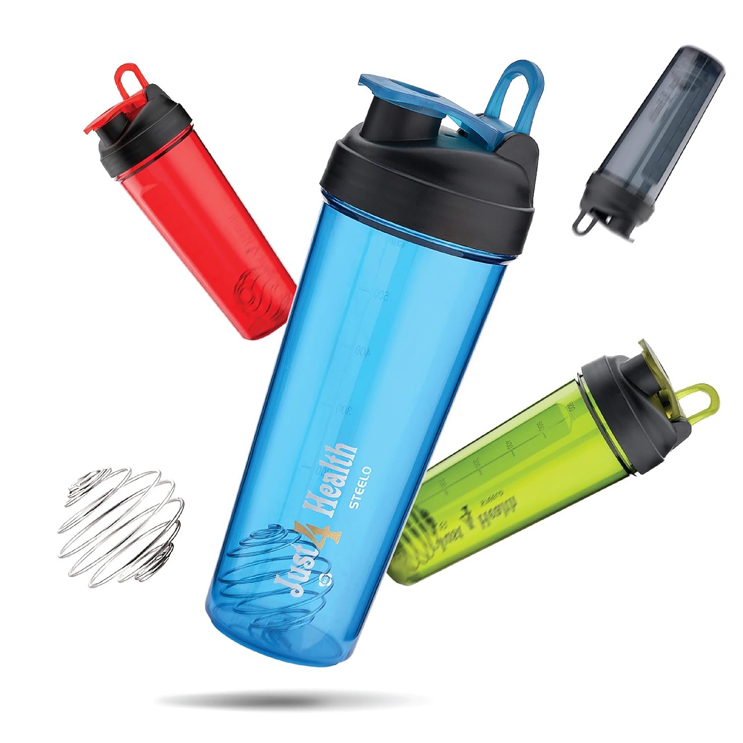 SCL Steelo Shape Up Shaker Bottle 700 ml, BPA Free Food Grade PET Plastic, Protein Shaker for Pre Workout & Smoothies, Leak Proof Bottle for Gym, Home & Travel, Blue