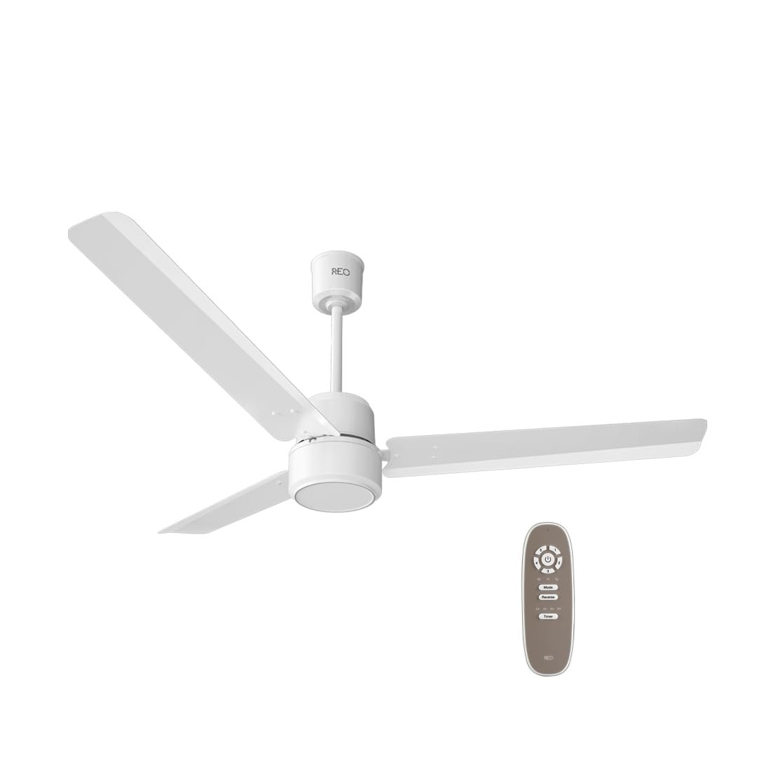 REO By Havells BLDC 1200MM Ceiling Fan "Fixed Price Always" |Air Flow: 220 CMM| Speed: 350 RPM| Reverse Rotation Mode| Timer Setting| 2 Year Door Step Warranty By Manufacturer (Energex, Elegan