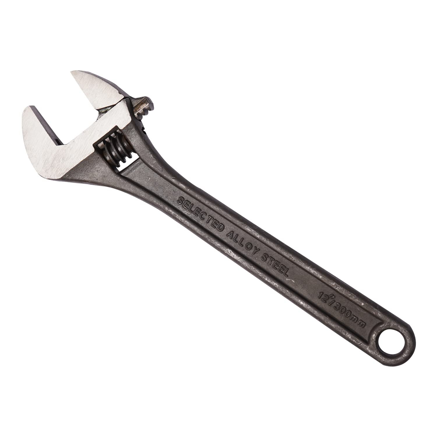 Eastman Adjustable Wrenches Set Of 1Pcs, 08/200 Mm, Phosphate Finish Fully Hardened And Tempered Plumbing Tools, Adjustable Wrench for All Nut Sizes, Black Phosphate Coating (E-2051P)