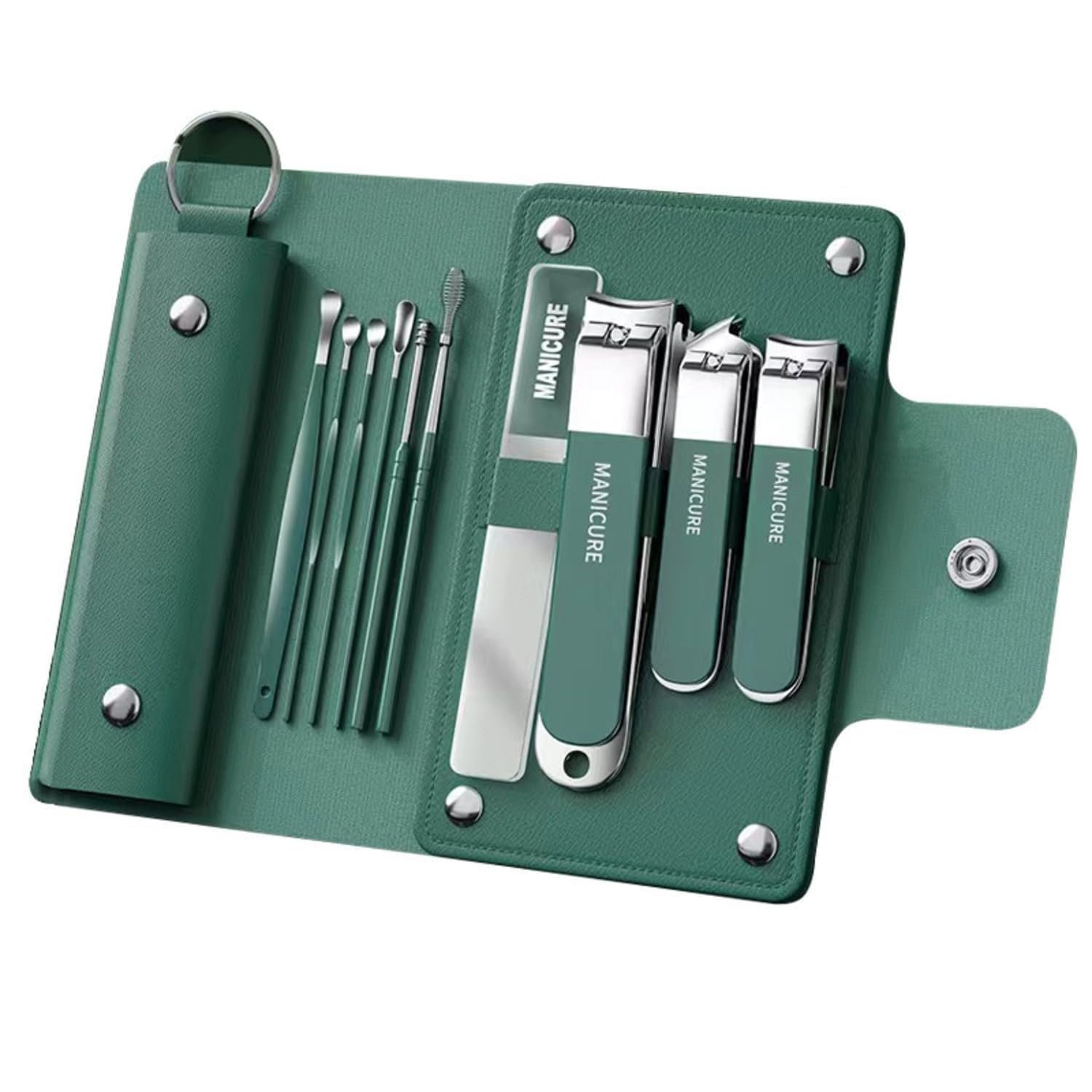 Premium Nail Clipper Kit – Stainless Steel Manicure & Pedicure Set – Nail Care Tools for Hand & Feet – Includes Clippers, Cuticle Trimmers, File, Tweezers for Facial, Hand & Foot Care