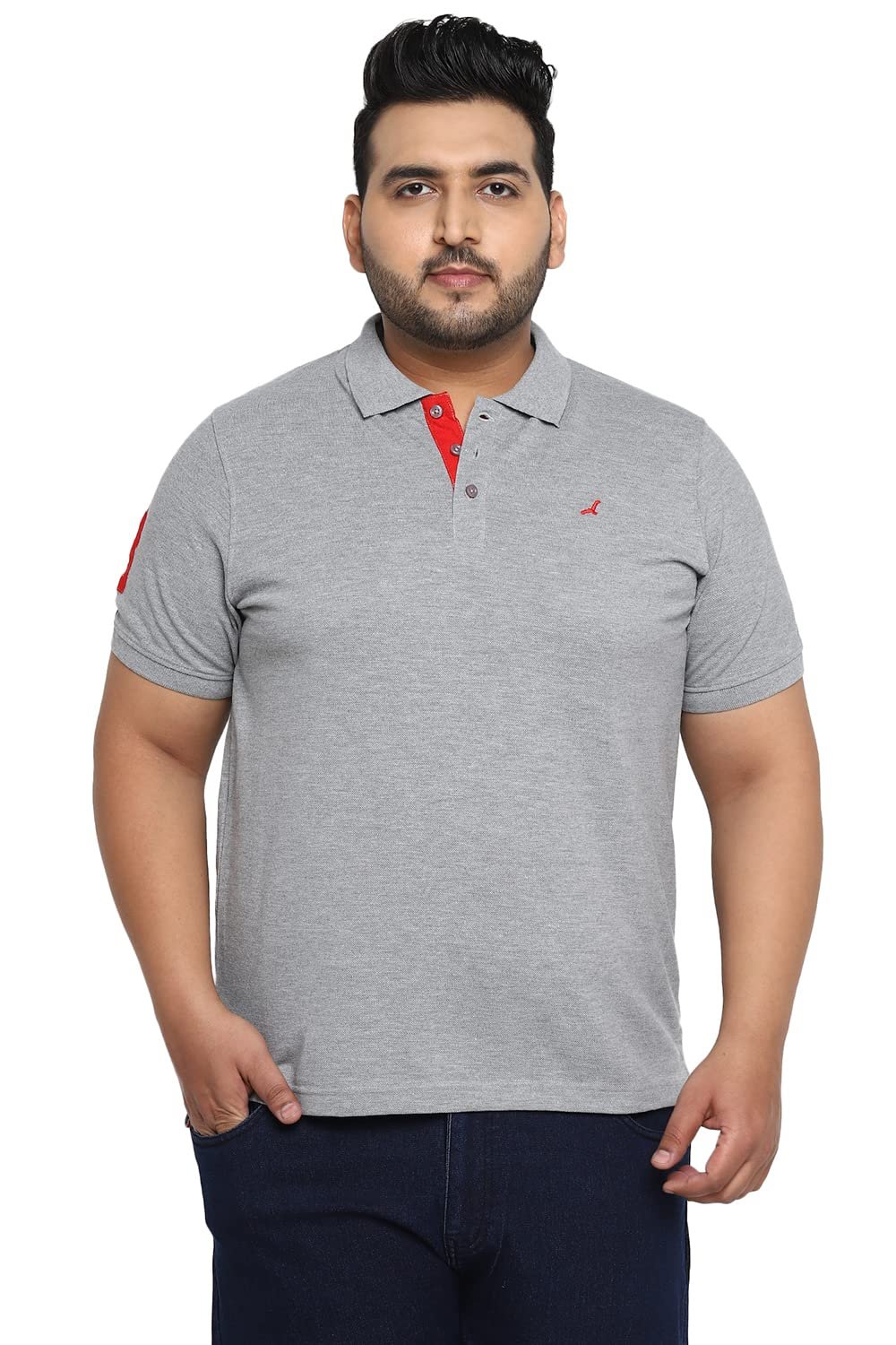AMERICAN CREW Polo Collar T-Shirt for Plus Size Men