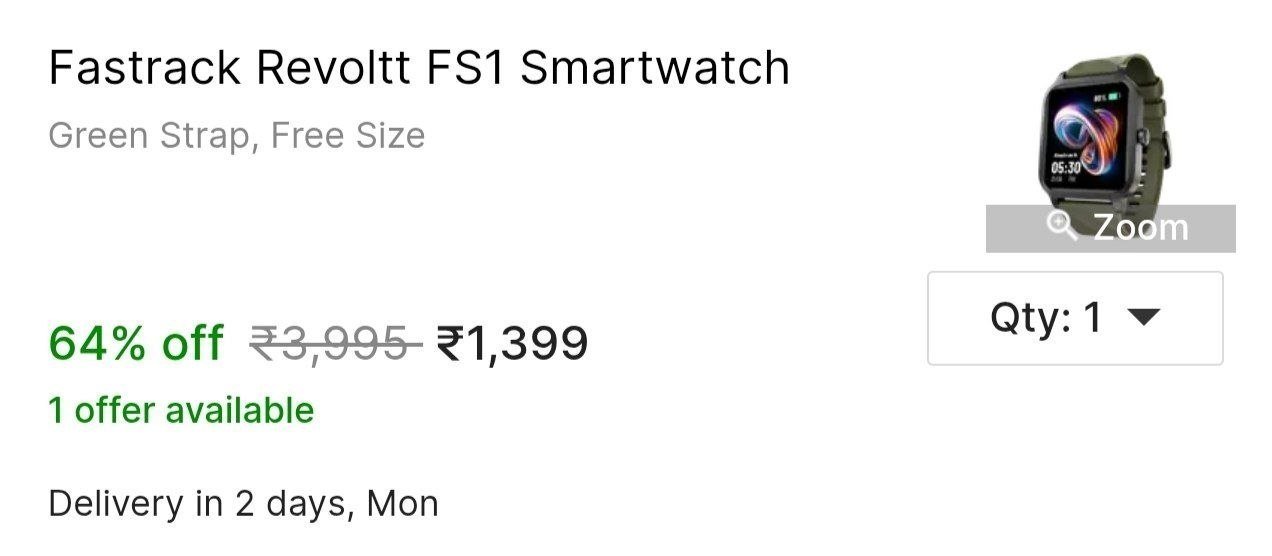 fastrack revoltt fs1 smartwatch