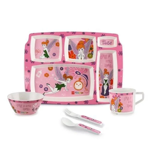 Cello Kidzbee Pentameal Tinker Bell Melamine Meal Set for Ki...
