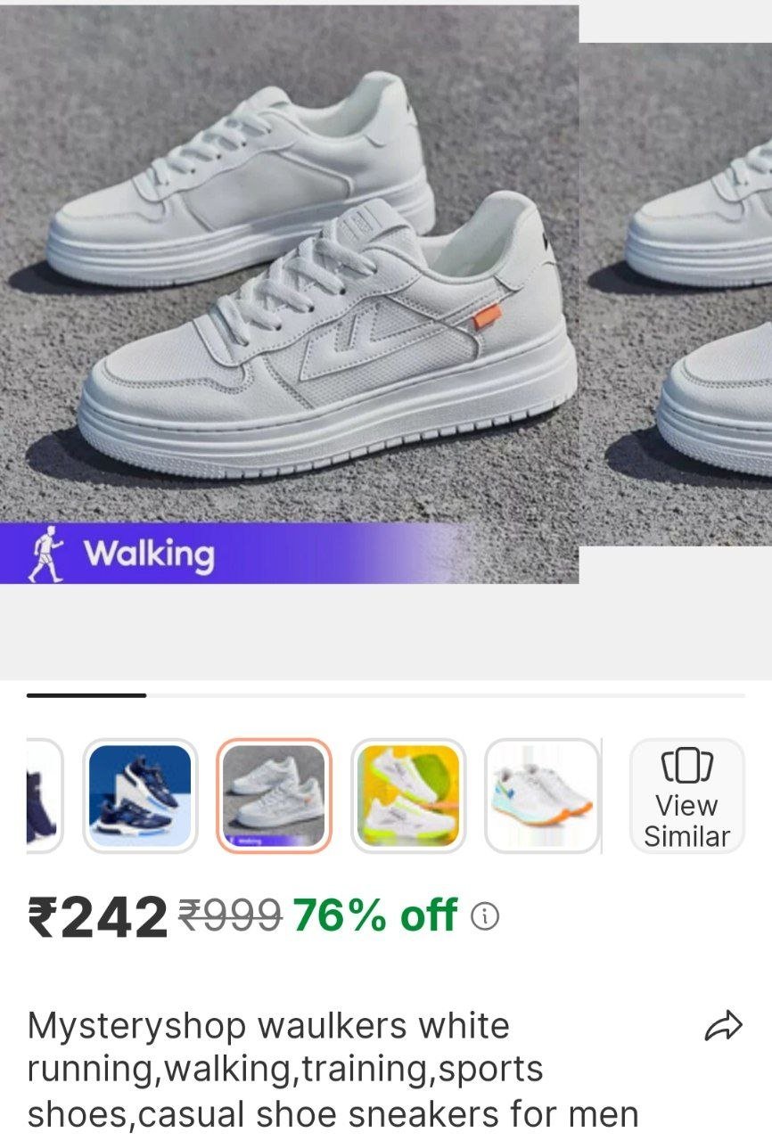 mysteryshop waulkers white running walking training sports shoes casual shoe sneakers for men