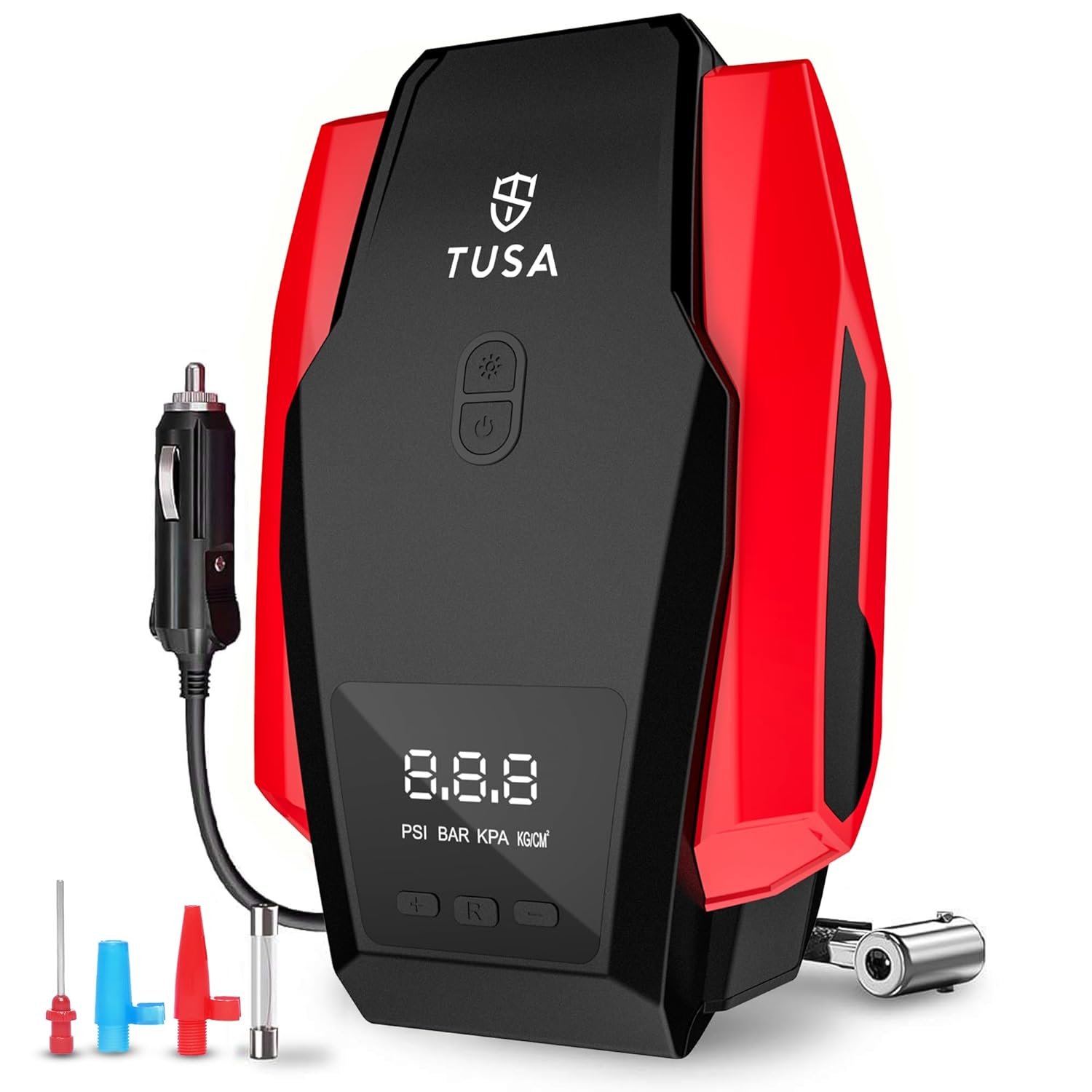 TUSA Drive X Tyre Inflator for Car - 150 PSI, 12V DC Portable Air Compressor with Digital Tire Pressure Gauge & LED Light | Car Accessories, Auto Air Pump for Cars, Motorcycle & Other Inflatab