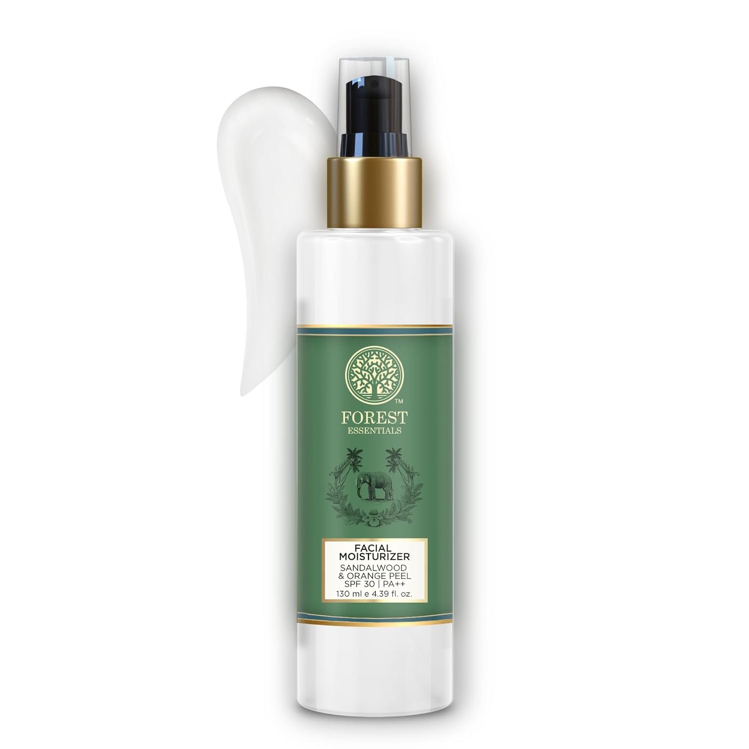 Forest Essentials Hydrating Facial Moisturiser Sandalwood & Orange Peel with SPF 30 PA++ | Ayurvedic Moisturiser for Normal to Dry Skin | Hydrating Daily Face Lotion with Sun Protection