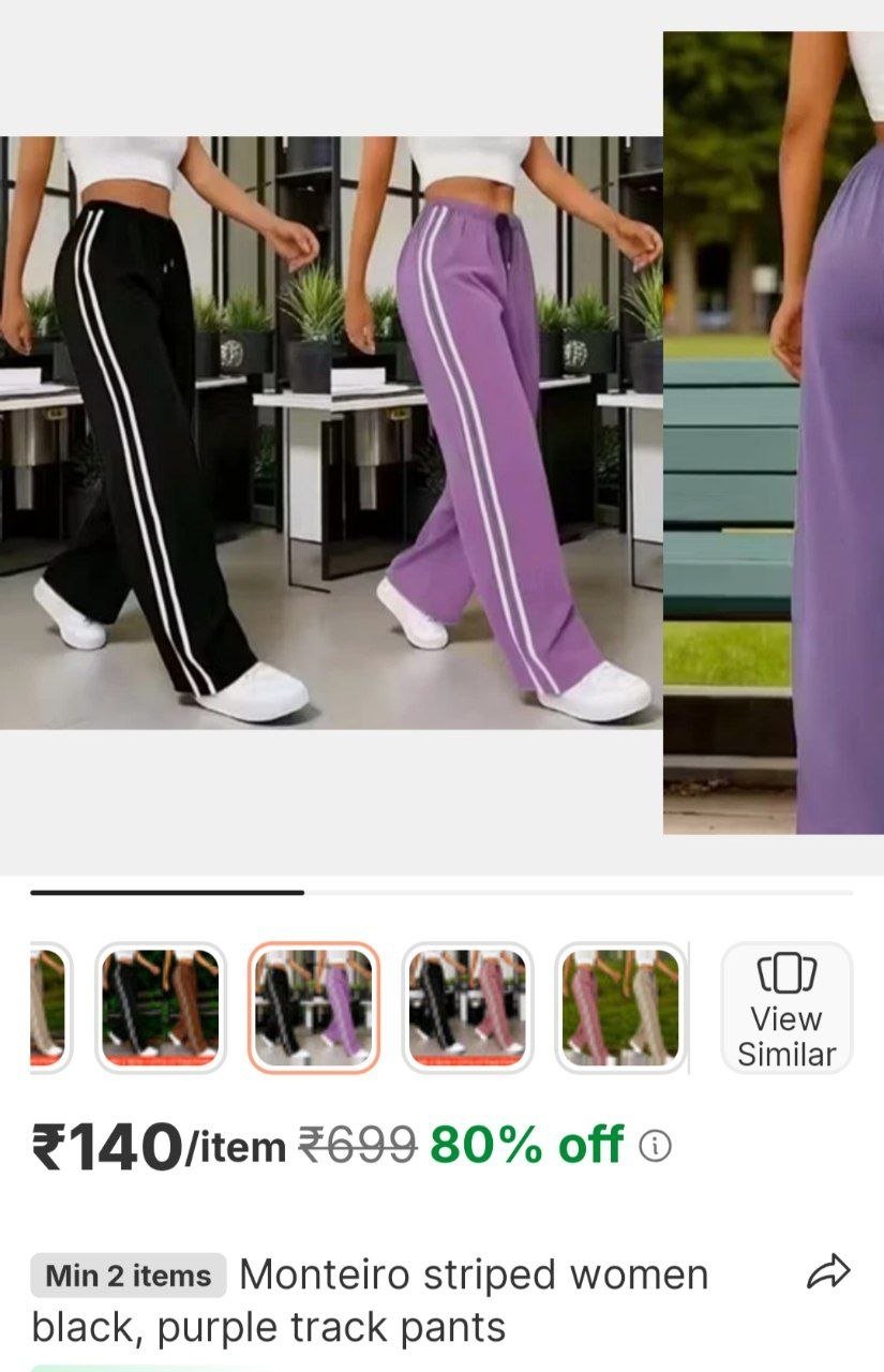 monteiro striped women black purple track pants