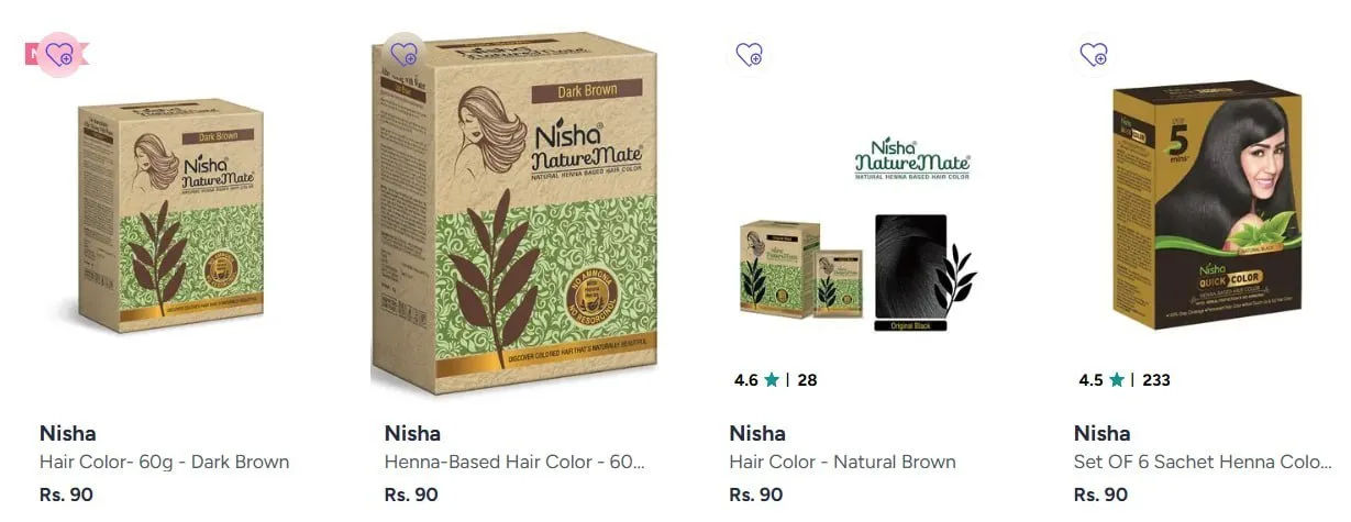 Myntra | Nisha Hair Colour Starting From