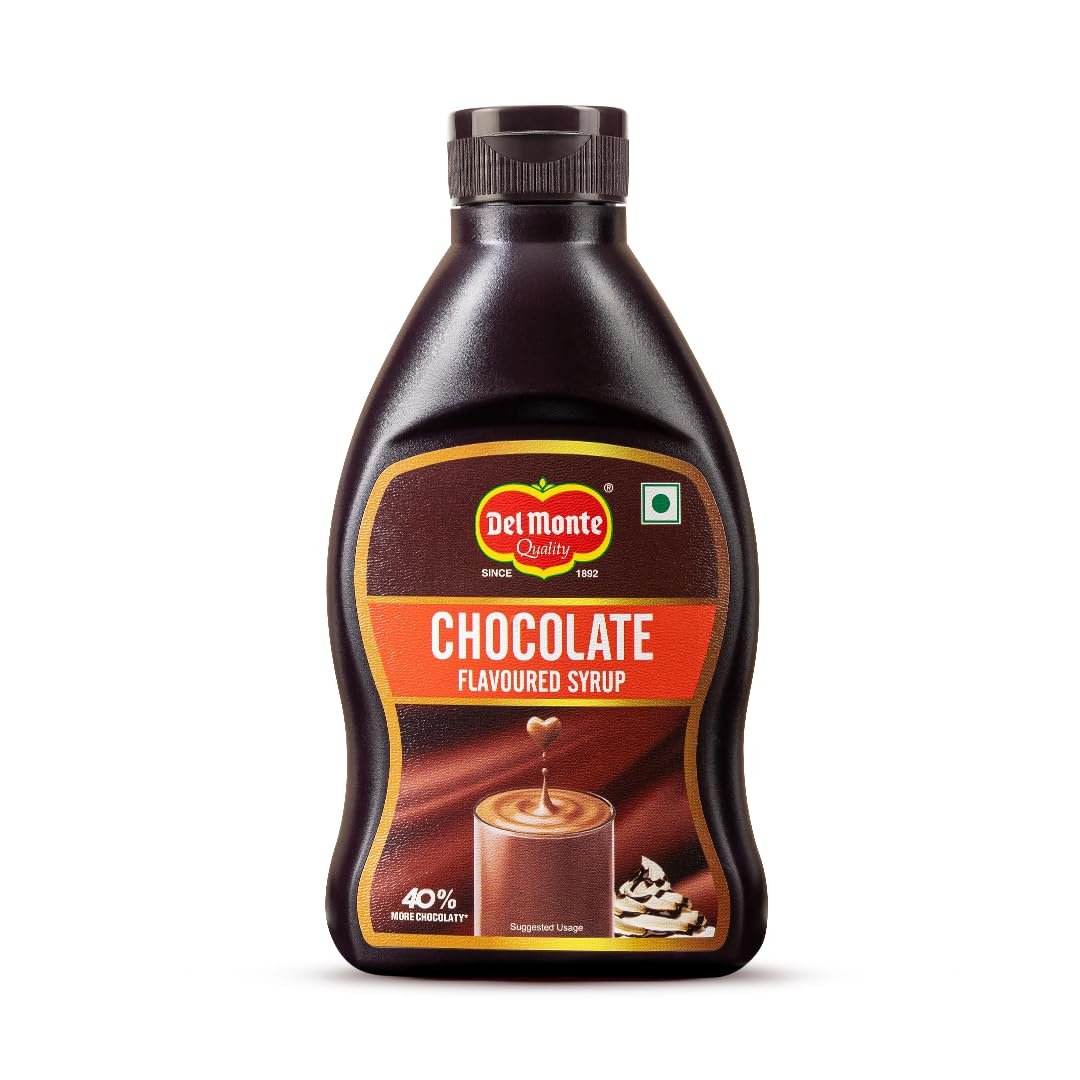 Del Monte Chocolate Flavoured Syrup | 600gm Bottle| Rich Chocolaty Flavour