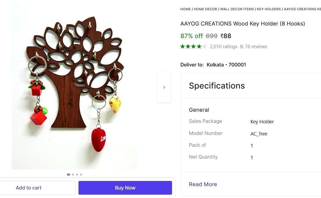 aayog creations wood key holder
