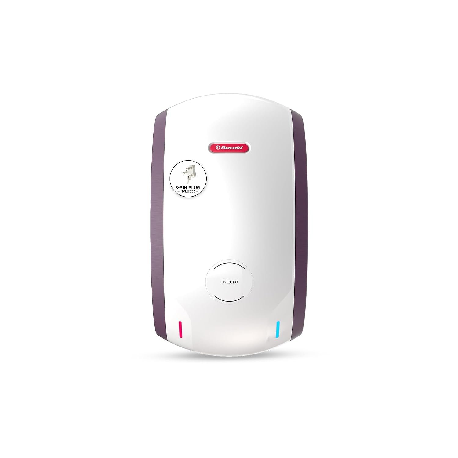 Racold Svelto 3L 3KW Vertical Instant Water Heater(Geyser) White | Free Electric Plug | Faster Heating |3 Levels of Safety |Italian Design| Convenient for Kitchen & Bathroom Applications