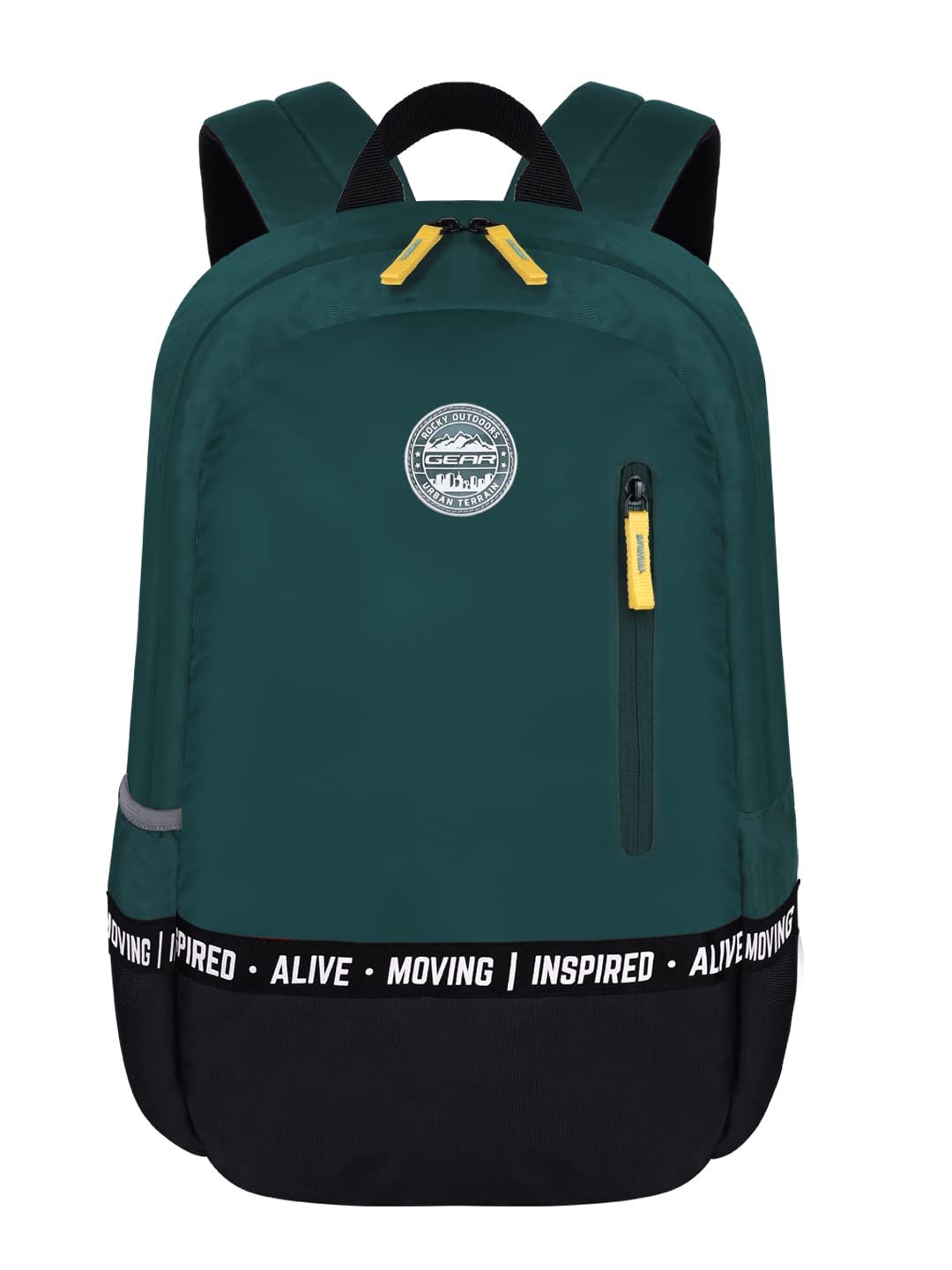 Gear Bomber Eco Statement 19"/22L Water Resistant School Bag | College Bag | Casual Bag | Backpack for Men/Women (Bottle Green)