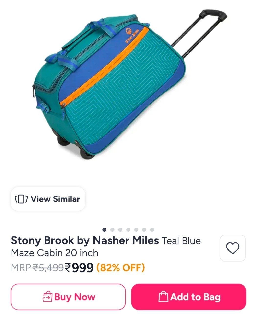 Buy Stony Brook By Nasher Miles Teal Blue Maze Cabin 20 Inch -  - Accessories for Unisex