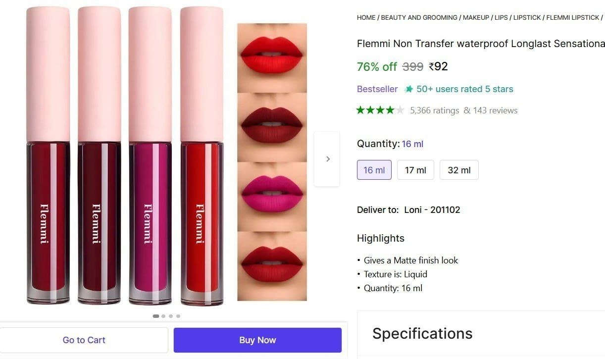 flemmi non transfer waterproof longlast sensational liquid matte lipsticks