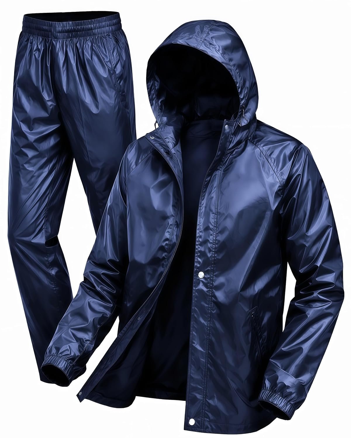 Mens Raincoat Suit with Pant Set Luxova Series | Waterproof Lightweight Breathable Rain Wear | Waterproof Zipper Raincoat for men waterproof