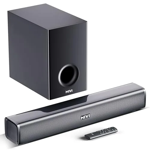 Mivi Fort H120 Soundbar - 120W Home Theatre Sound Bar, 2.1 C...