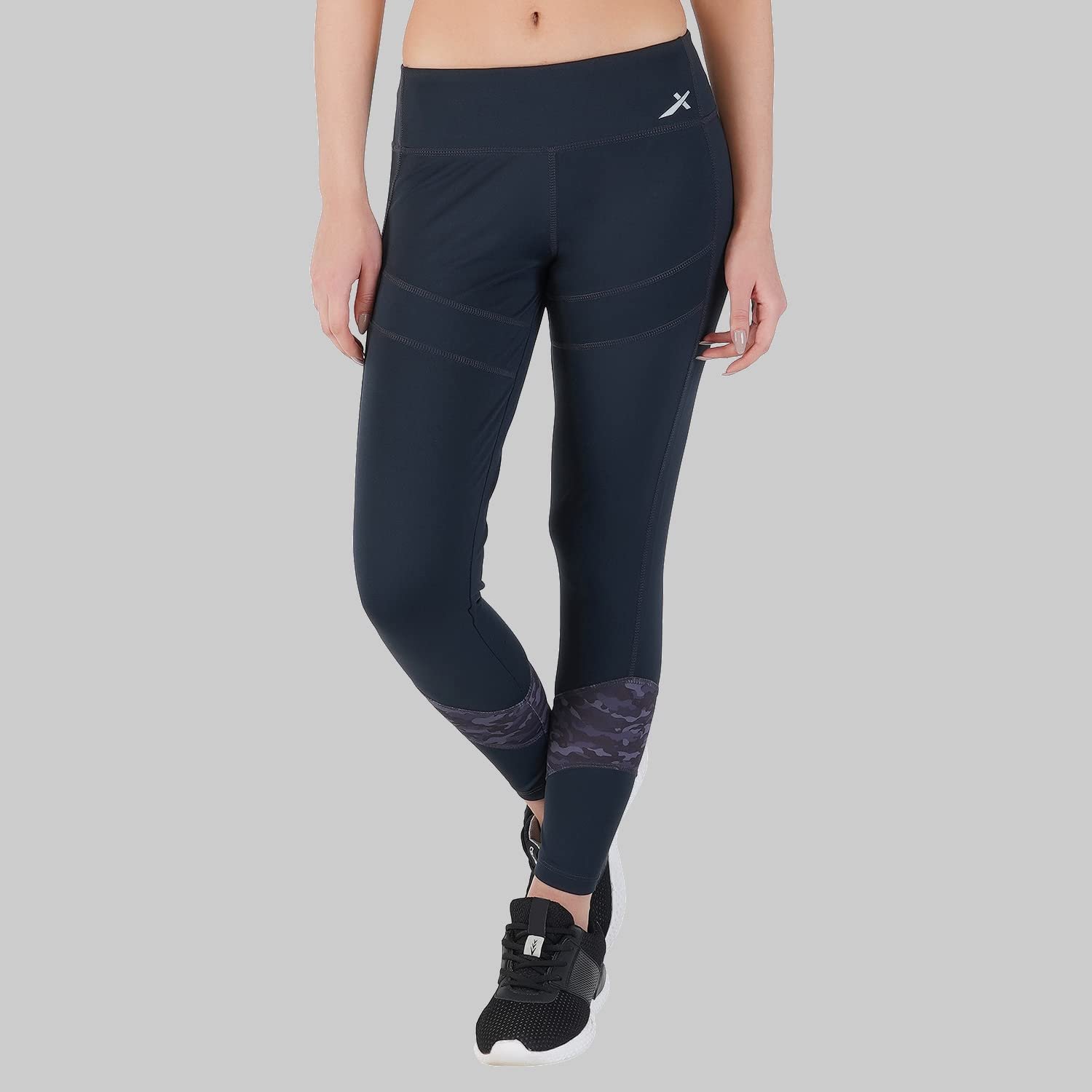 Vector X OGL-161 Women Activewear High Waist Sports Leggings for Girls- Secure fit Tights for Gym, Yoga, Running, Super Stretch, Sweat-Wicking, Lightweight, Breathable|Ankle Length (Charcoal) S