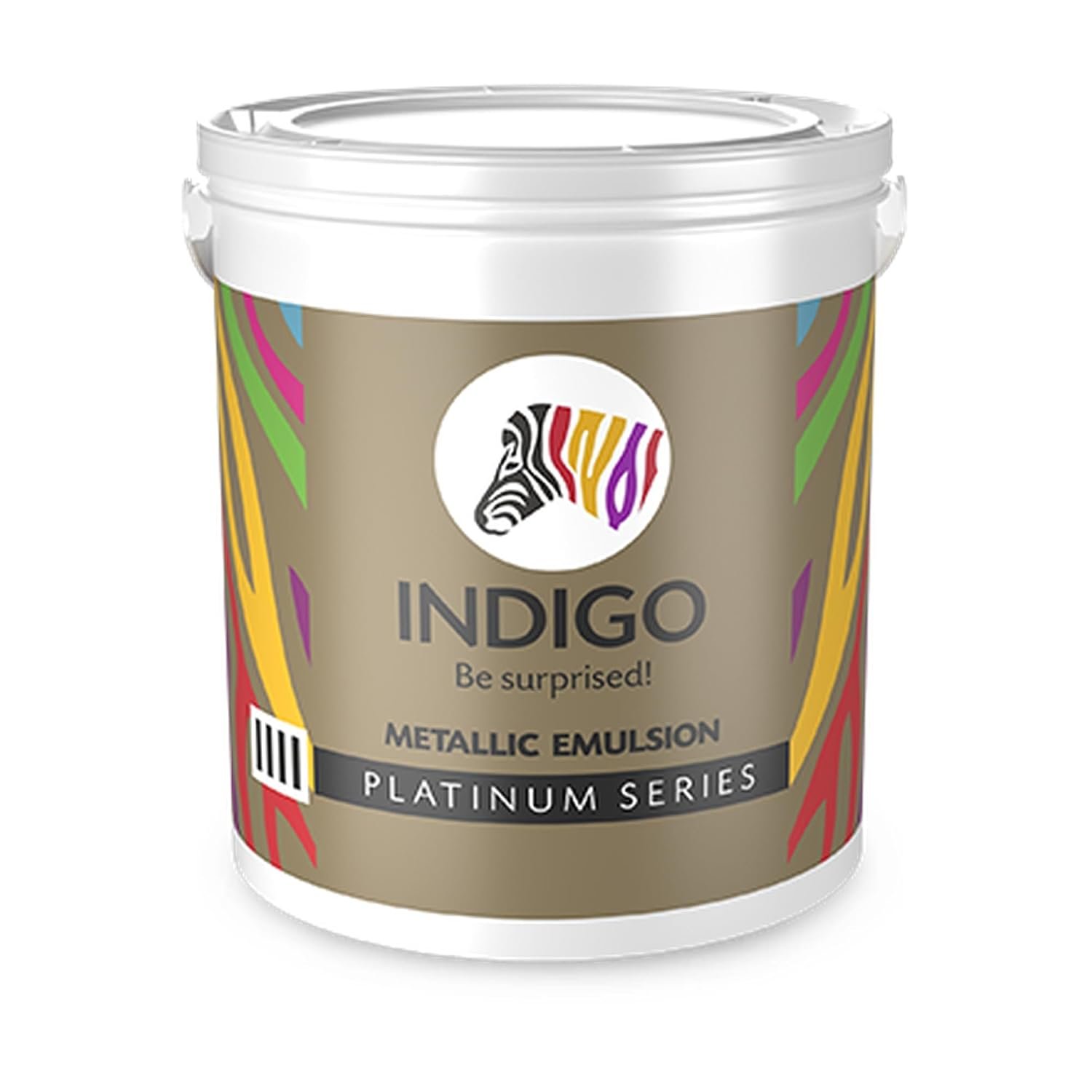 Indigo Metallic Emulsion Platinum Series – Sparkling Metallic Texture Wall Paint | Water-Based | Anti-Fungal & Algae Resistant | Interior & Exterior Use | 10 L Terracotta