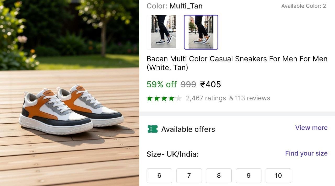 bacan multi color casual sneakers men