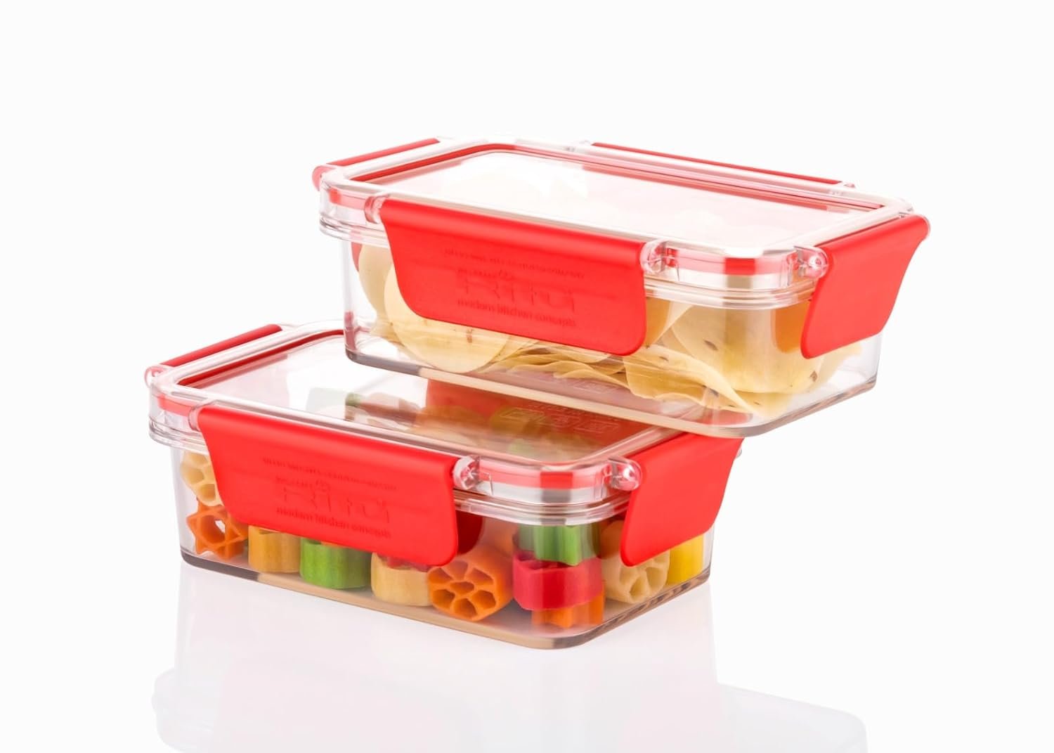 Ritu J-343 Plastic Storage Box Fridge Organizers Kitchen Container Freezer Food,Vegetables,Fruits,Fish and Egg with Airtight Lid - 1000ml (Pack of 1)