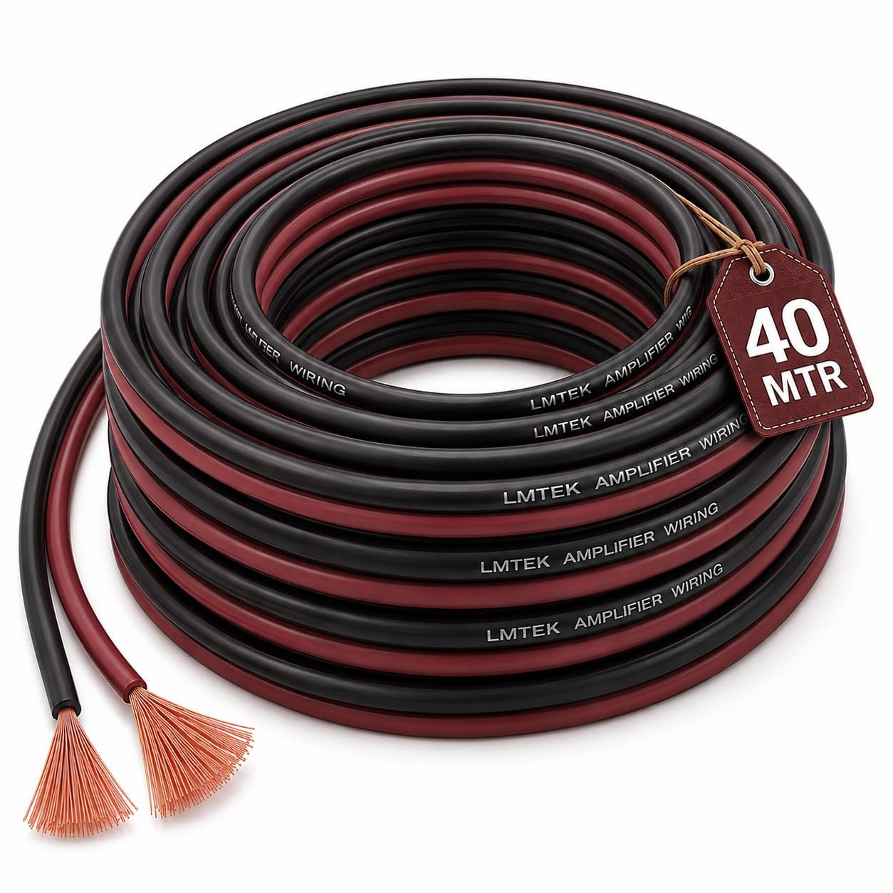 MOCKING BIRD 16 AWG Gauge Speaker Cable (40 Mtr)–2 Conductors Red Black Audio Cable, Low Voltage Copper Wire for Speaker, Home Theater, Car Audio, Amplifier, Receiver | (40 Mtr)