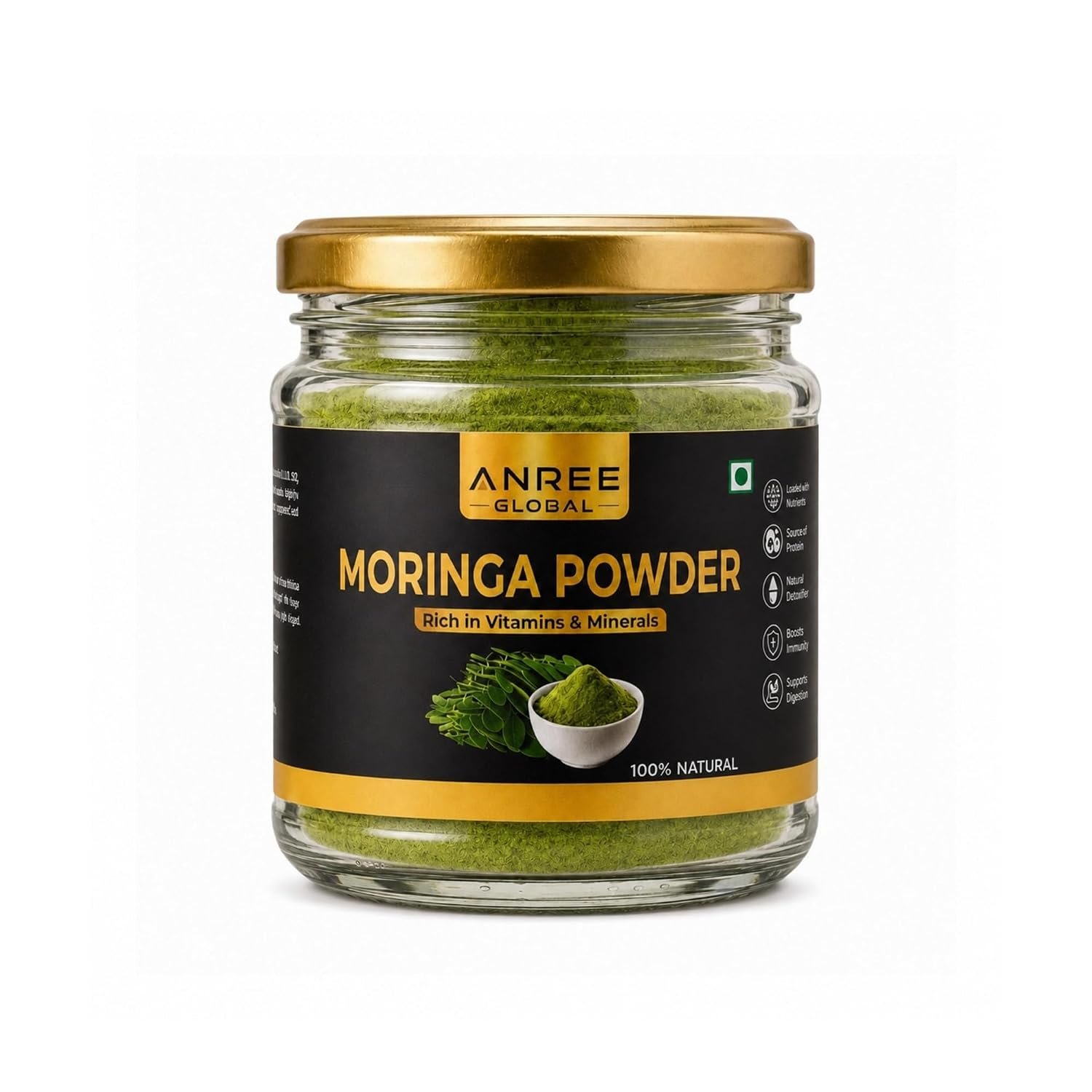 Moringa Leaf Powder | Fine Ground Superfood Ingredient | 100g