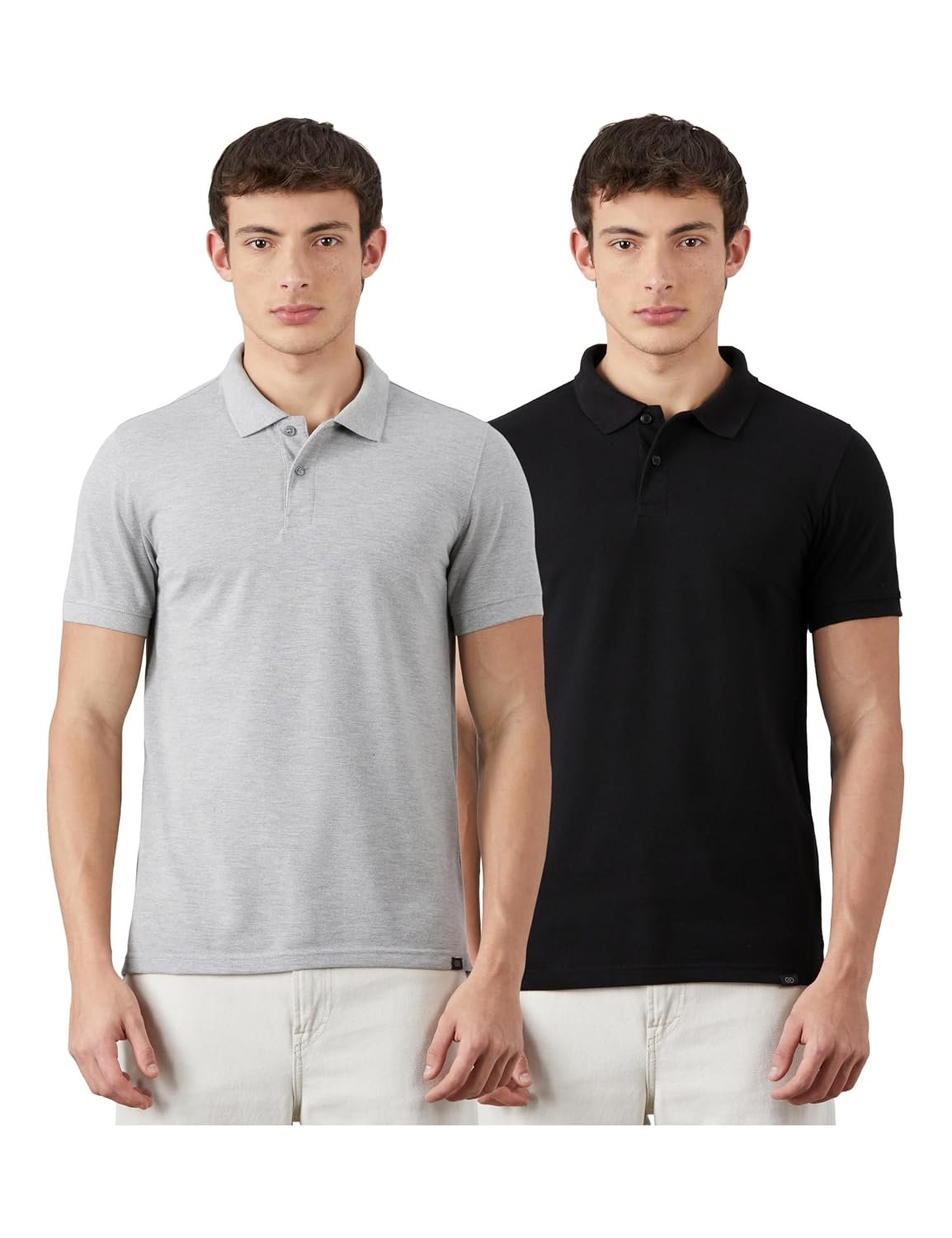 Amazon Brand - Symbol Men's Cotton Rich Solid Polo Tshirt | Collar Tshirts | Half Sleeves | Plain-Regular Fit (Available in Plus Sizes and Combo Pack of 2)
