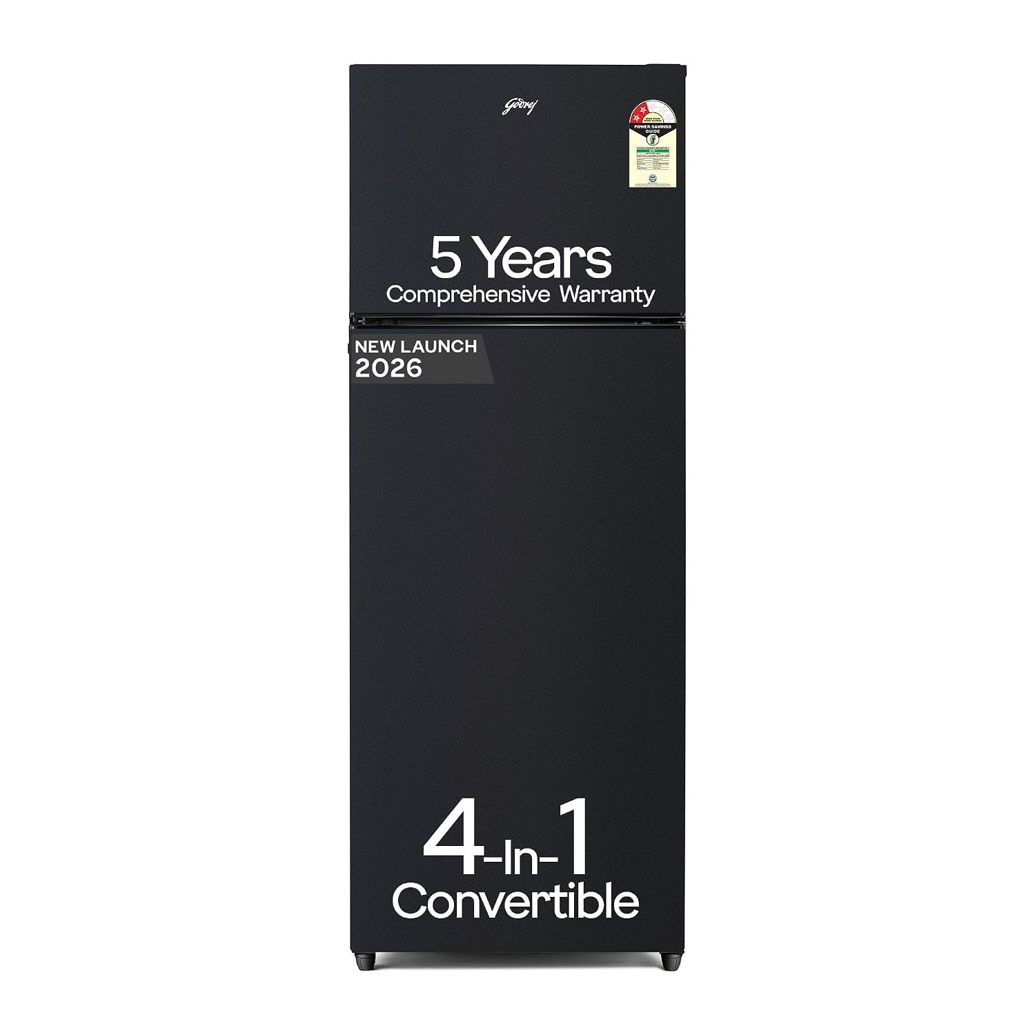 Godrej 330L 2 Star | 5 years Comprehensive Warranty| New Launch| AI Powered| 4-in-1 Convertible| 95%+ Food Surface Disinfection | Inverter Frost Free Refrigerator (RF EON 350BN RCIT GP BK)