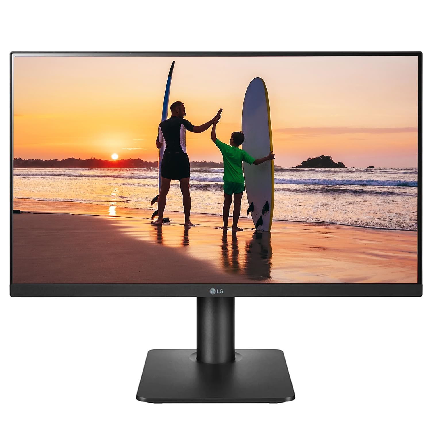 LG 24 inch (60.4 cm) IPS FHD (1920 x 1080 Pixels), HDR 10, Height Adjust, Display Port, HDMI, AMD FreeSync, 75 Hz Refresh, Black Color - 24MP450
